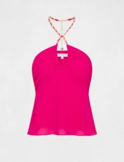 Bustier Avec Détail Chaîne Rose Fonce Femme 8 Bustier Avec Détail Chaîne Rose Fonce Femme -EllePort Soldes bustier avec detail chaine rose fonce femme vue3 32536300931400515