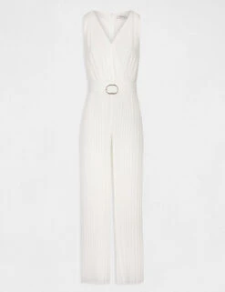 Combinaison Ample à Jambes Plissées Ecru Femme 8 Combinaison Ample à Jambes Plissées Ecru Femme -EllePort Soldes combinaison ample a jambes plissees ecru femme vue3 32536300886640201