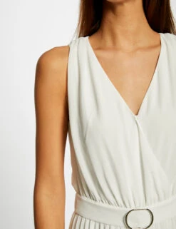 Combinaison Ample à Jambes Plissées Ecru Femme 9 Combinaison Ample à Jambes Plissées Ecru Femme -EllePort Soldes combinaison ample a jambes plissees ecru femme vue4 32536300886640201