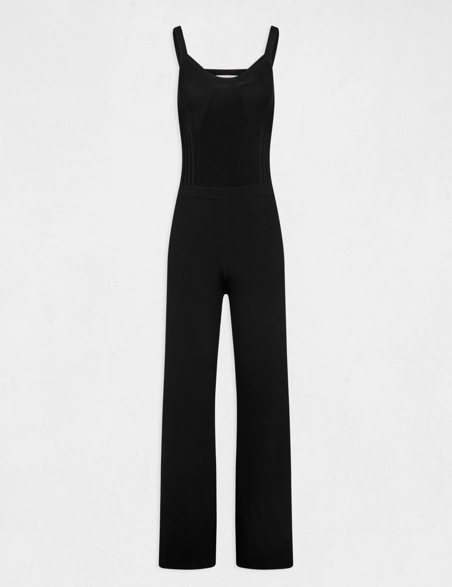 Combinaison Cintrée En Tricot Noir Femme 4 Combinaison Cintrée En Tricot Noir Femme – Image 4