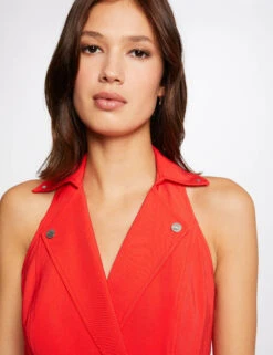 Combinaison Droite Ceinturée Rouge Femme 9 Combinaison Droite Ceinturée Rouge Femme -EllePort Soldes combinaison droite ceinturee rouge femme vue4 32536300897120500