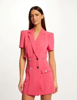 Combinaison Droite Effet Robe Rose Moyen Femme