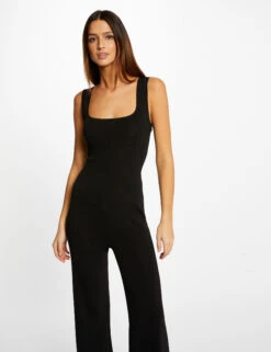 Combinaison En Tricot Large à Bretelles Noir Femme 7 Combinaison En Tricot Large à Bretelles Noir Femme -EllePort Soldes combinaison en tricot large a bretelles noir femme vue5 32536300945250100
