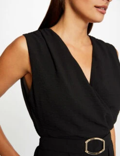 Combinaison Jambe Large Détail Boucle Noir Femme 9 Combinaison Jambe Large Détail Boucle Noir Femme -EllePort Soldes combinaison jambe large detail boucle noir femme vue4 32536300957530100