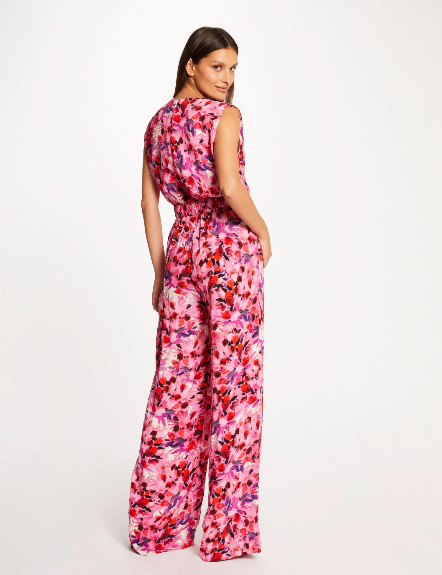 Combinaison Jambe Large Imprimé Floral Multico Femme 2 Combinaison Jambe Large Imprimé Floral Multico Femme – Image 2