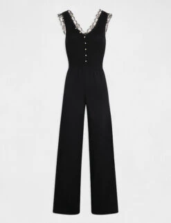 Combinaison Large En Tricot Noir Femme 8 Combinaison Large En Tricot Noir Femme -EllePort Soldes combinaison large en tricot noir femme vue3 32536300928230100