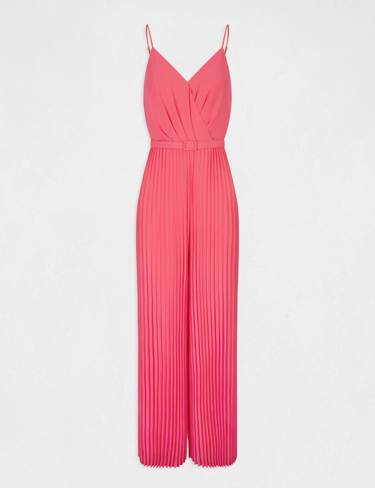 Combinaison Large Plissée Avec Dos Nu Rose Femme 4 Combinaison Large Plissée Avec Dos Nu Rose Femme – Image 4