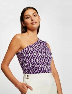 Débardeur Asymétrique Imprimé Multico Femme