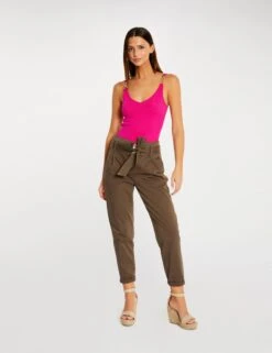 Débardeur Avec Bretelles à Ornements Rose Fonce Femme -EllePort Soldes debardeur avec bretelles a ornements rose fonce femme vue5 32536300932460515