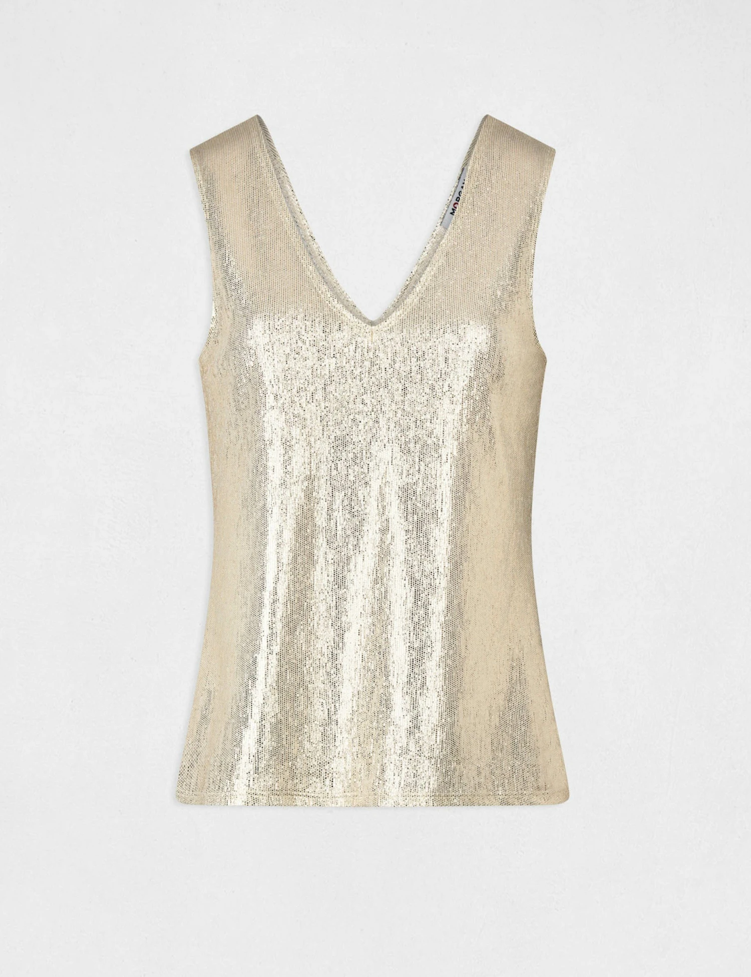 Débardeur Avec Fils Métallisés Ivoire Femme 4 Débardeur Avec Fils Métallisés Ivoire Femme – Image 4