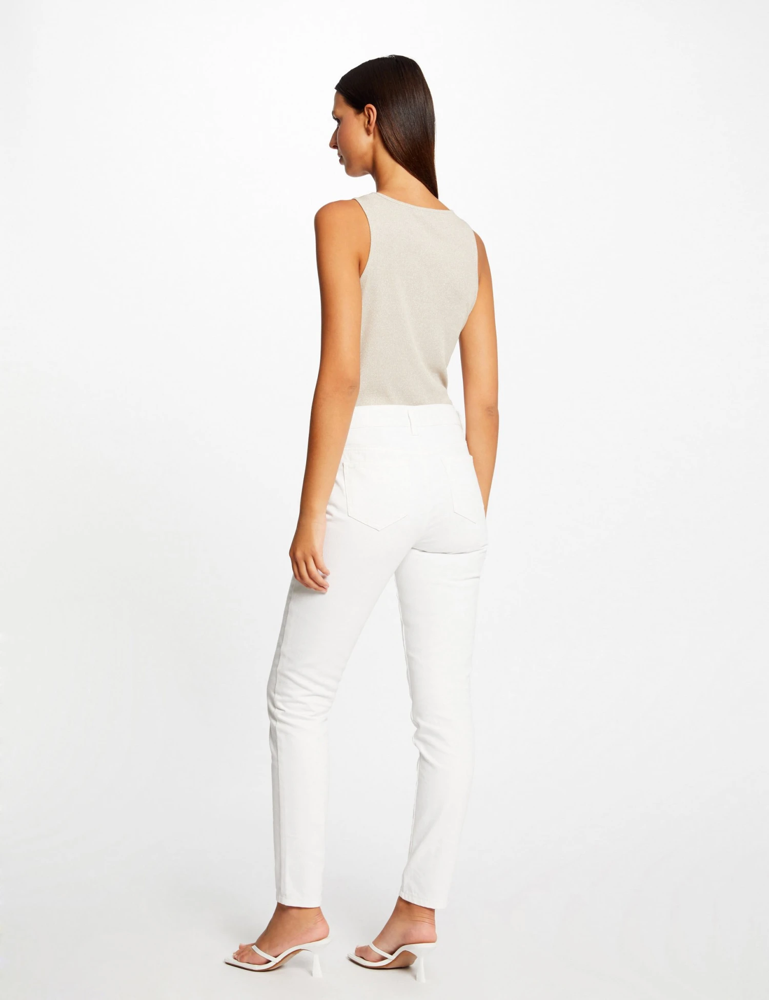 Débardeur Avec Ouverture épaule Ivoire Femme 2 Débardeur Avec Ouverture épaule Ivoire Femme – Image 2