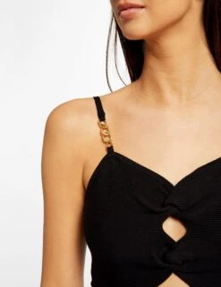 Débardeur Pull Avec Détails Bijoux Noir Femme -EllePort Soldes debardeur pull avec details bijoux noir femme vue4 32536300942650100