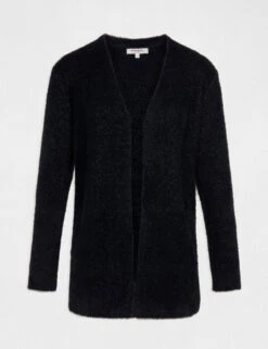 Gilet Droit Détails Fils Métallisés Marine Femme -EllePort Soldes gilet droit details fils metallises marine femme vue3 32536300949860301