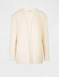 Gilet Long Maille Duveteuse Rose Clair Femme -EllePort Soldes gilet long maille duveteuse rose clair femme vue3 32536300908130513