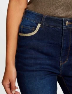 Jeans Skinny à Bandes Métallisées Jean Brut Femme 9 Jeans Skinny à Bandes Métallisées Jean Brut Femme -EllePort Soldes jeans skinny a bandes metallisees jean brut femme vue4 32536300951300305