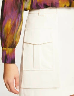 Jupe Droite Avec Poches Latérales Ecru Femme 8 Jupe Droite Avec Poches Latérales Ecru Femme -EllePort Soldes jupe droite avec poches laterales ecru femme vue6 32536300941450201