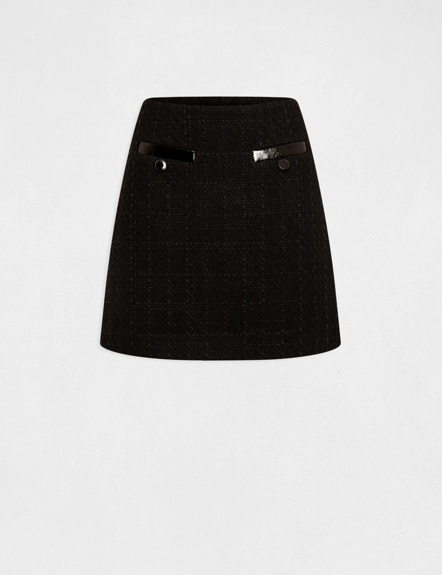 Jupe Droite Détails Vinyle Noir Femme 4 Jupe Droite Détails Vinyle Noir Femme – Image 4