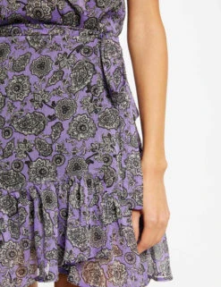 Jupe Droite Imprimé Cachemire Parme Femme -EllePort Soldes jupe droite imprime cachemire parme femme vue4 32536300894250508