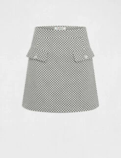 Jupe Droite Imprimé Géométrique Ecru Femme 8 Jupe Droite Imprimé Géométrique Ecru Femme -EllePort Soldes jupe droite imprime geometrique ecru femme vue3 32536300952580201