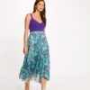 Jupe Longue évasée Imprimé Floral Multico Femme