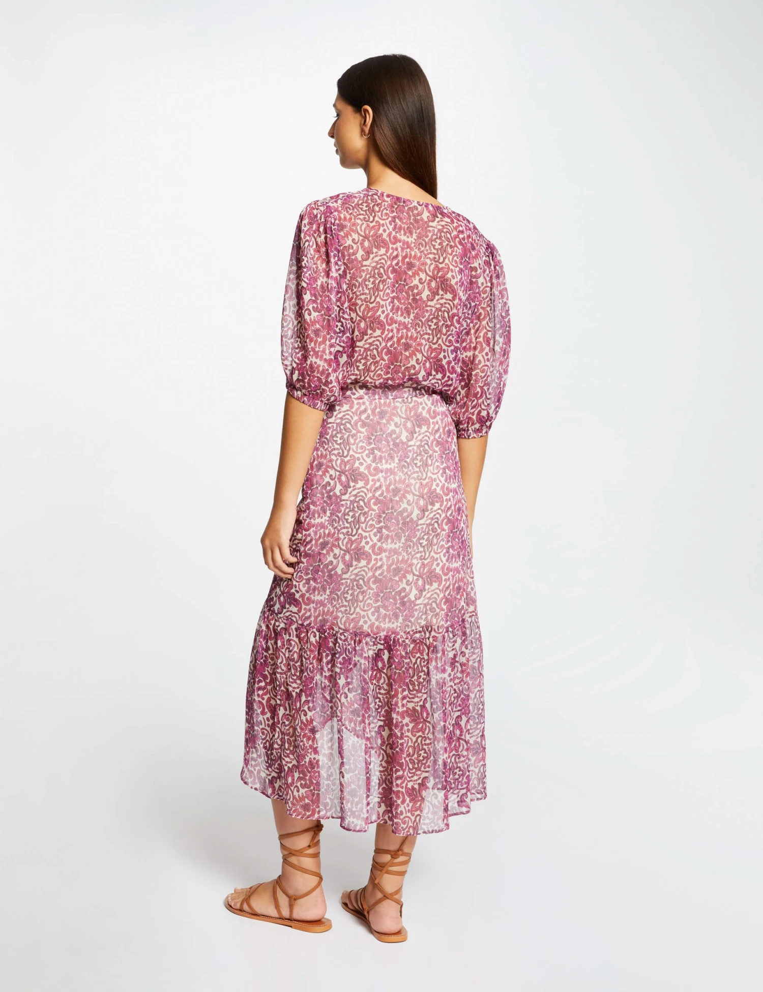 Jupe Midi Droite Imprimé Cachemire Multico Femme 2 Jupe Midi Droite Imprimé Cachemire Multico Femme – Image 2