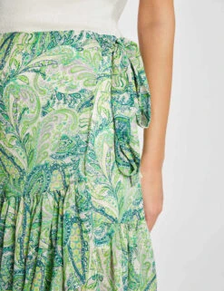 Jupe Portefeuille Imprimé Cachemire Multico Femme -EllePort Soldes jupe portefeuille imprime cachemire multico femme vue4 32536300938370900