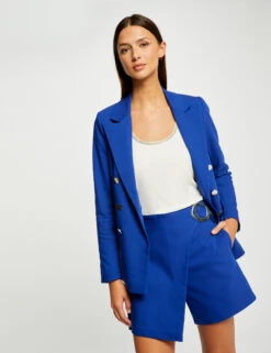 Jupe-short Droite Avec Boucle Bleu Electrique Femme 7 Jupe-short Droite Avec Boucle Bleu Electrique Femme -EllePort Soldes jupe short droite avec boucle bleu electrique femme vue5 32536300941750314