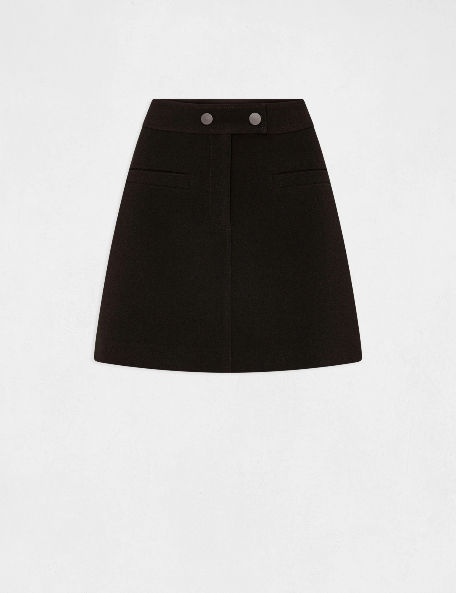 Jupe Trapèze Taille Haute Noir Femme 4 Jupe Trapèze Taille Haute Noir Femme – Image 4