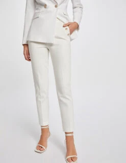 Pantalon Ajusté 7/8ème à Pinces Ecru Femme 7 Pantalon Ajusté 7/8ème à Pinces Ecru Femme -EllePort Soldes pantalon ajuste 78eme a pinces ecru femme vue5 32536300938170201