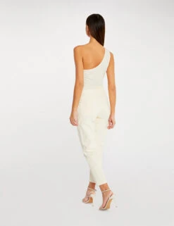 EllePort Soldes -EllePort Soldes pantalon droit ecru moyen femme vue2 32536300938100213