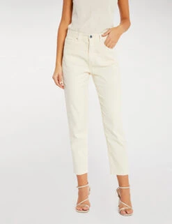 Pantalon Droit Ecru Moyen Femme -EllePort Soldes pantalon droit ecru moyen femme vue5 32536300938100213