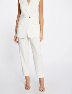 Pantalon Droit Fluide 7/8ème Ecru Femme -EllePort Soldes pantalon droit fluide 78eme ecru femme vue5 32536300938230201