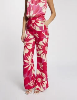 Pantalon Large Fluide Imprimé Floral Multico Femme -EllePort Soldes pantalon large fluide imprime floral multico femme vue5 32536300929450900