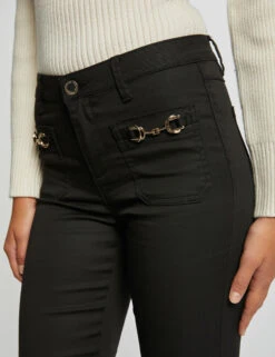 Pantalon Skinny à Ornements Métalliques Noir Femme 9 Pantalon Skinny à Ornements Métalliques Noir Femme -EllePort Soldes pantalon skinny a ornements metalliques noir femme vue4 32536300949470100