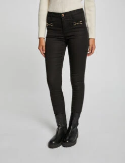 Pantalon Skinny à Ornements Métalliques Noir Femme 7 Pantalon Skinny à Ornements Métalliques Noir Femme -EllePort Soldes pantalon skinny a ornements metalliques noir femme vue5 32536300949470100