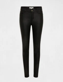Pantalon Skinny Enduit à Détails Vinyle Noir Femme -EllePort Soldes pantalon skinny enduit a details vinyle noir femme vue3 32536300949530100
