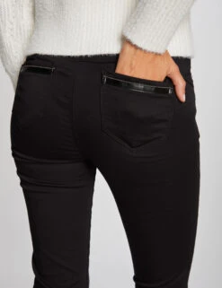 Pantalon Slim Taille Standard Noir Femme -EllePort Soldes pantalon slim taille standard noir femme vue4 32536300868600100