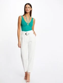 Pull Débardeur Avec Dos Nu Vert Moyen Femme -EllePort Soldes pull debardeur avec dos nu vert moyen femme vue5 32536300931180608