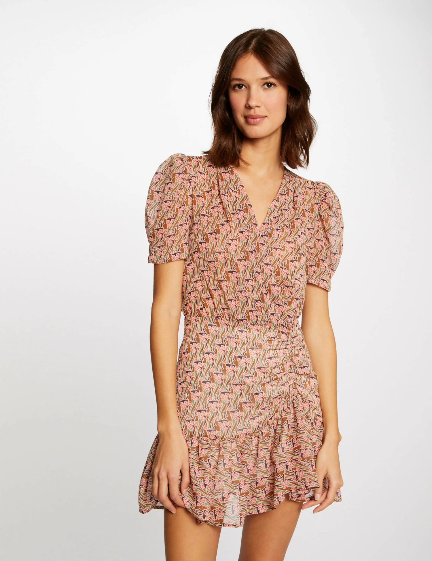 Robe Ajustée Imprimé Végétal Multico Femme 1 Robe Ajustée Imprimé Végétal Multico Femme