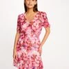 Robe Cintrée Col En V Imprimé Floral Multico Femme