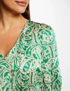 Robe Cintrée Dos Ouvert Satin Imprimée Multico Femme -EllePort Soldes robe cintree dos ouvert satin imprimee multico femme vue6 32536300954950900