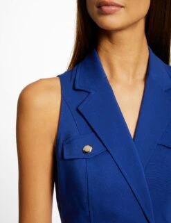 Robe Droite Avec Ornement Métallique Bleu Electrique Femme 7 Robe Droite Avec Ornement Métallique Bleu Electrique Femme -EllePort Soldes robe droite avec ornement metallique bleu electrique femme vue6 32536300896940314