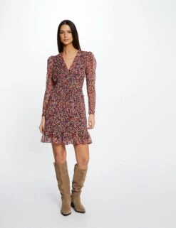 Robe Droite Fluide Imprimé Floral Multico Femme 8 Robe Droite Fluide Imprimé Floral Multico Femme -EllePort Soldes robe droite fluide imprime floral multico femme vue5 32536300947240900