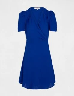 Robe évasée Avec Col Cache-coeur Bleu Electrique Femme 10 Robe évasée Avec Col Cache-coeur Bleu Electrique Femme -EllePort Soldes robe evasee avec col cache coeur bleu electrique femme vue3 32536300886190314