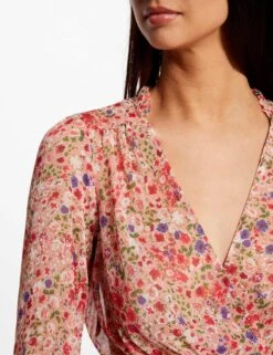 Robe évasée Imprimé Floral Multico Femme -EllePort Soldes robe evasee imprime floral multico femme vue4 32536300945590900