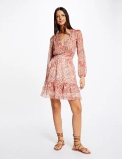 Robe évasée Imprimé Floral Multico Femme -EllePort Soldes robe evasee imprime floral multico femme vue5 32536300945590900