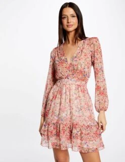 Robe évasée Imprimé Floral Multico Femme -EllePort Soldes robe evasee imprime floral multico femme vue6 32536300945590900
