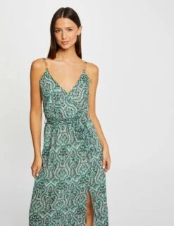 Robe Longue Droite Imprimé Cachemire Multico Femme -EllePort Soldes robe longue droite imprime cachemire multico femme vue5 32536300958790900