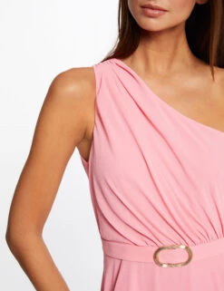 Robe Longue évasée Asymétrique Rose Clair Femme 8 Robe Longue évasée Asymétrique Rose Clair Femme -EllePort Soldes robe longue evasee asymetrique rose clair femme vue6 32536300930360513