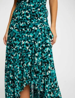 Robe Longue évasée Imprimé Abstrait Vert Femme 7 Robe Longue évasée Imprimé Abstrait Vert Femme -EllePort Soldes robe longue evasee imprime abstrait vert femme vue6 32536300931120600